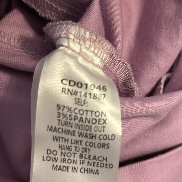 TCEC lilac light purple buttoned down elastic waist shirt mini dress Sz M - Picture 7 of 9